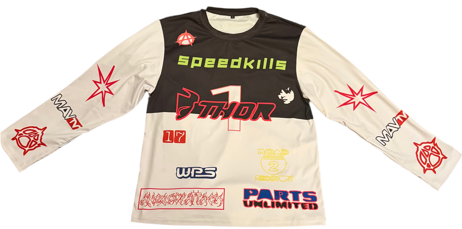 Motorcross Jersey featuring bold graphics, long sleeves, and a comfortable fit for MX riding.