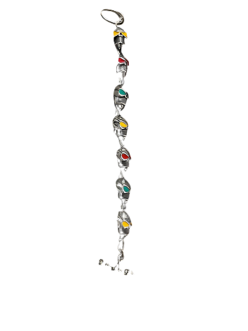 Multicolor skull bracelet