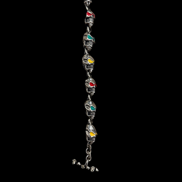 Multicolor skull bracelet