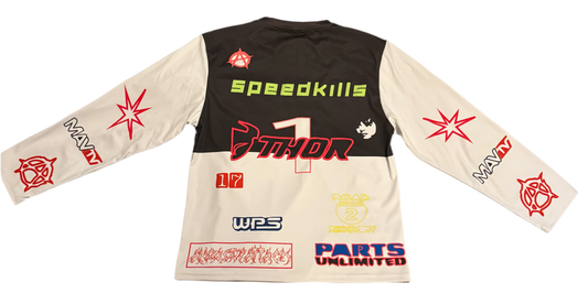 Motorcross Jersey featuring vibrant graphics and moisture-wicking fabric for optimal comfort during riding.