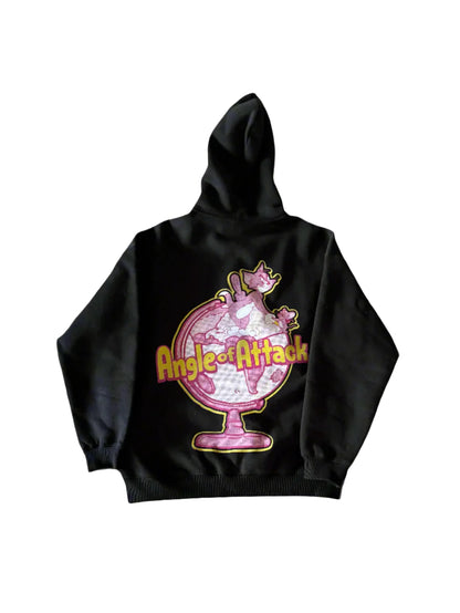 Men's Zip Hoodie Black - Dysfunctional Zip Hoodie 